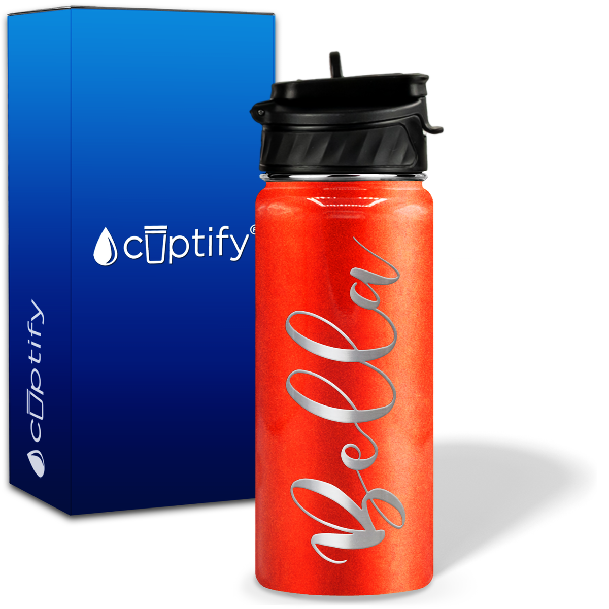 Personalized Bella Style on 18oz Water Bottle