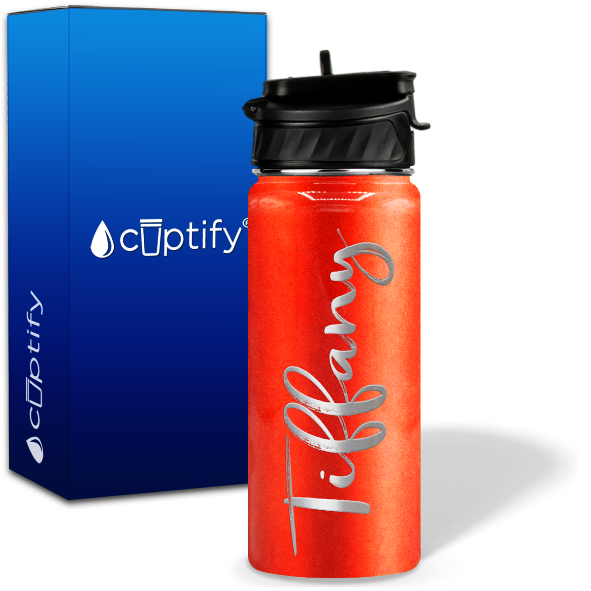 Personalized Tiffany Style on 18oz Water Bottle