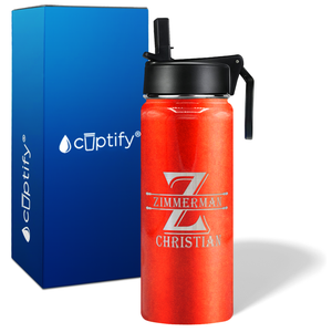 Personalized Initial Block on 18oz Wide Mouth Bottle