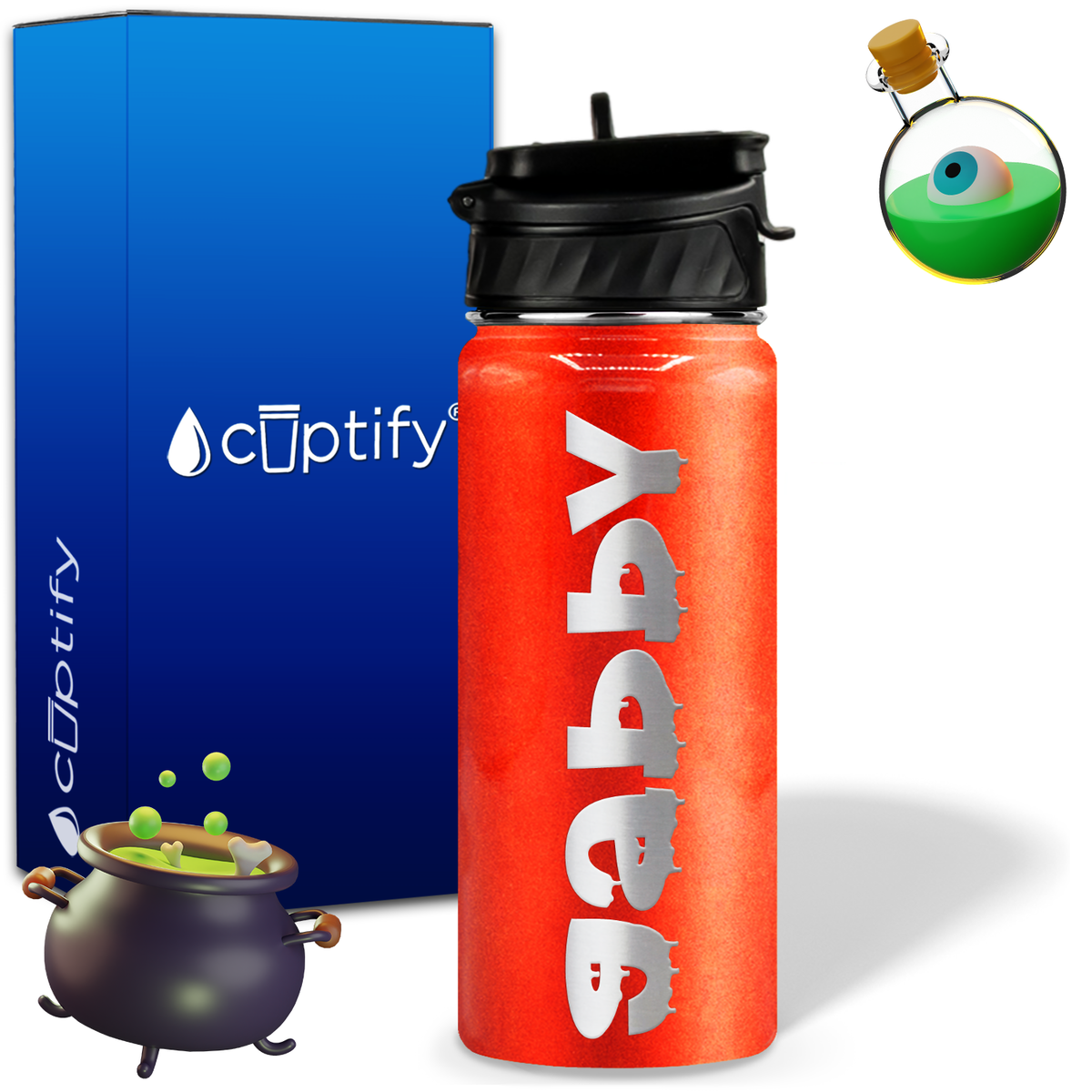 Haunted Halloween on 18oz Personalized Water Bottle