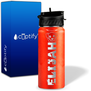 Personalized Dog with Name and Icon on 18oz Wide Mouth Kids Water Bottle