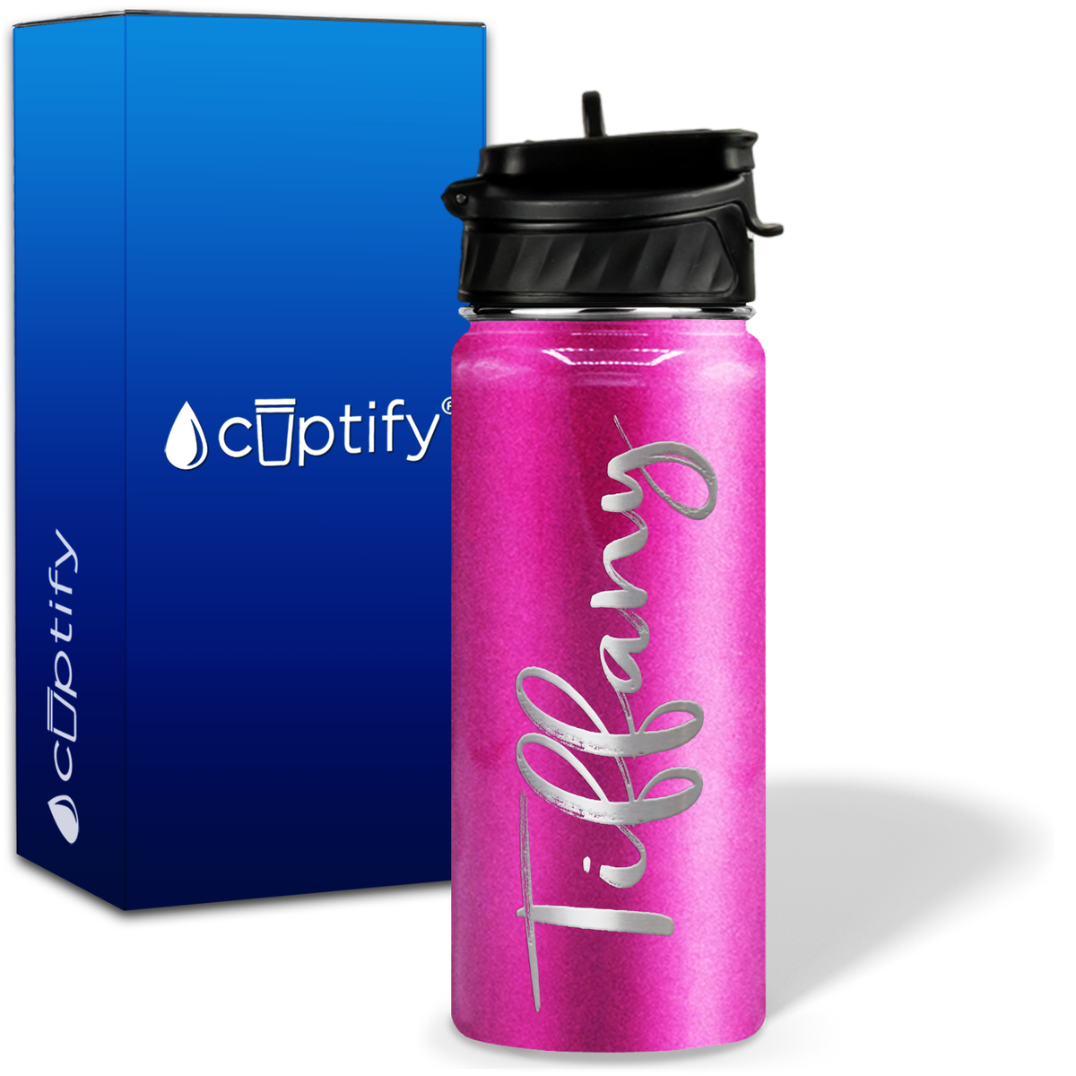 Personalized Tiffany Style on 18oz Water Bottle