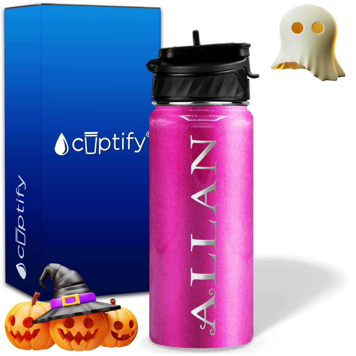 Personalized Eerie Halloween on 18oz Water Bottle