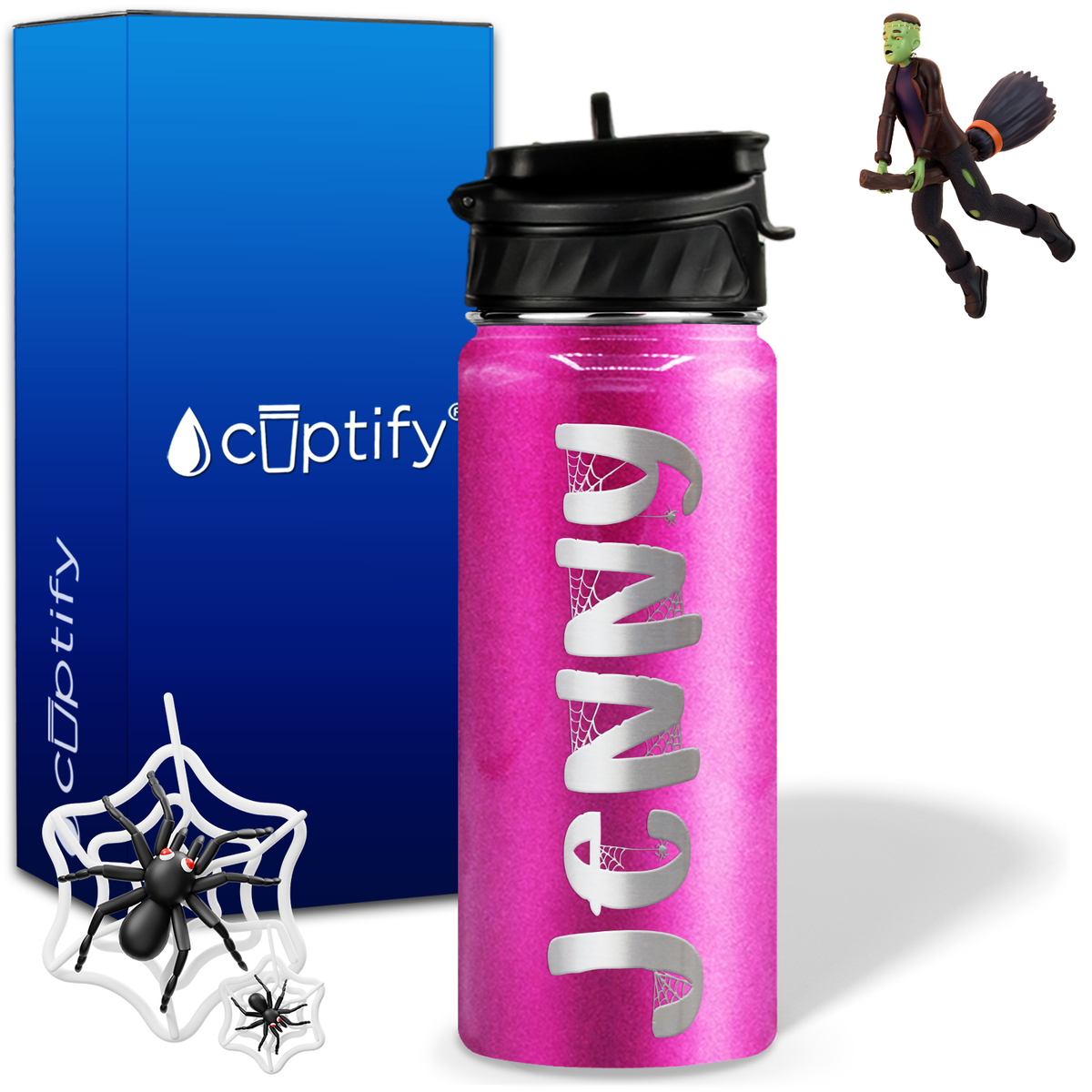 Personalized Spooky on 18oz Halloween Water Bottle