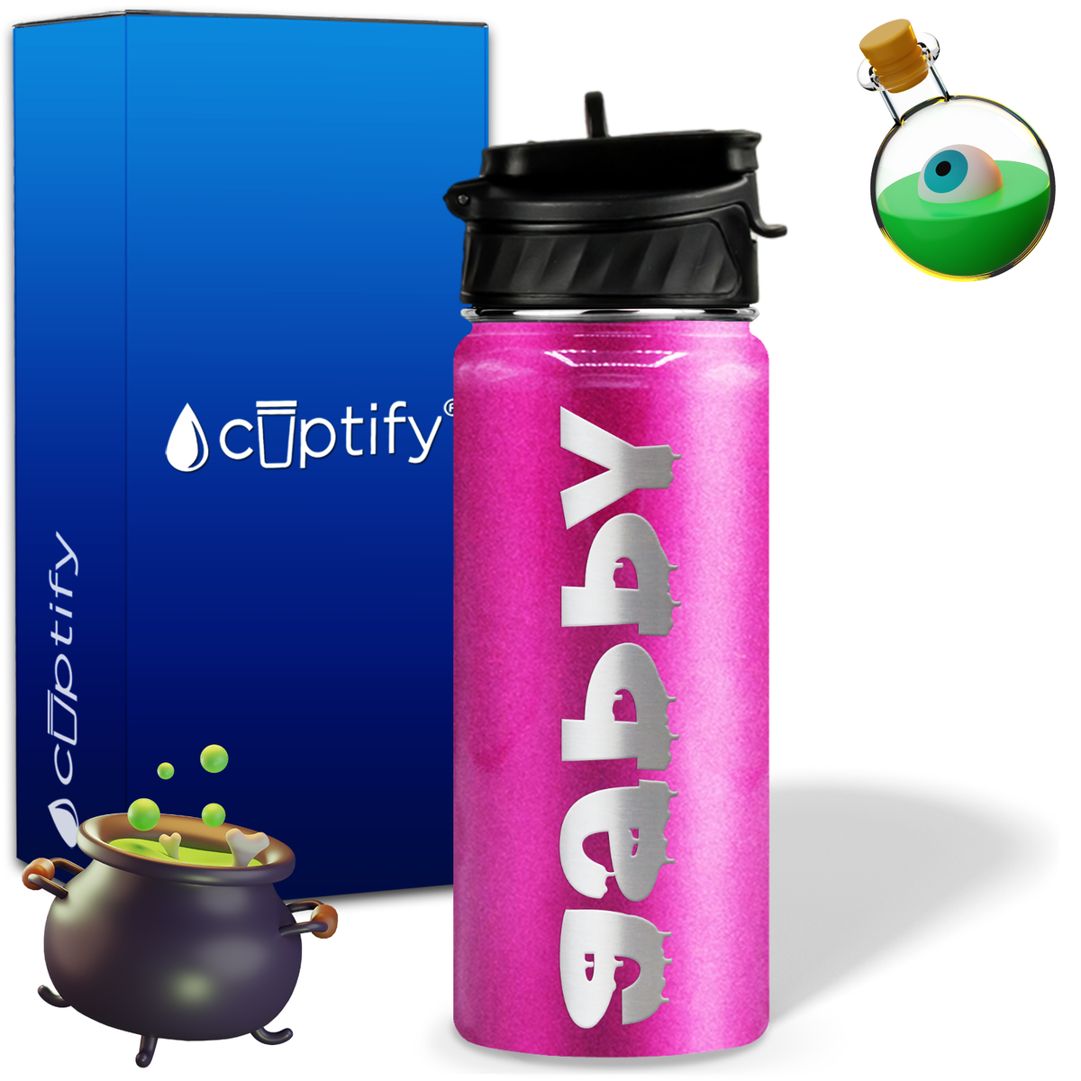 Haunted Halloween on 18oz Personalized Water Bottle