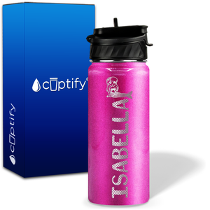 Personalized Mermaid with Name and Icon on 18oz Wide Mouth Kids Water Bottle
