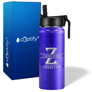 Personalized Initial Block on 18oz Wide Mouth Bottle