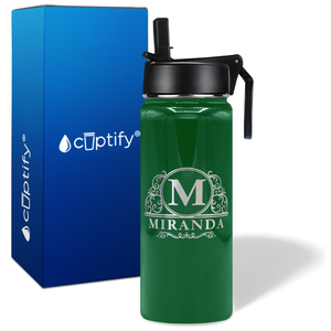 Personalized Elaborate Circle on 18oz Wide Mouth Bottle