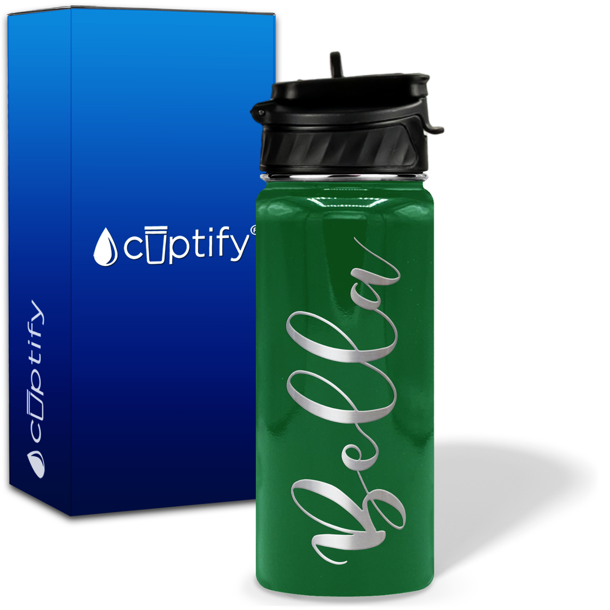 Personalized Bella Style on 18oz Water Bottle