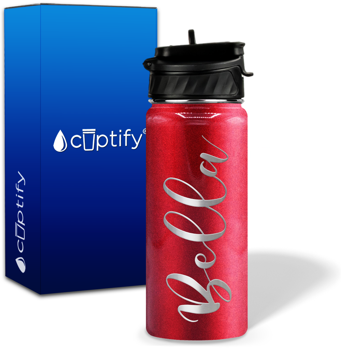 Personalized Bella Style on 18oz Water Bottle