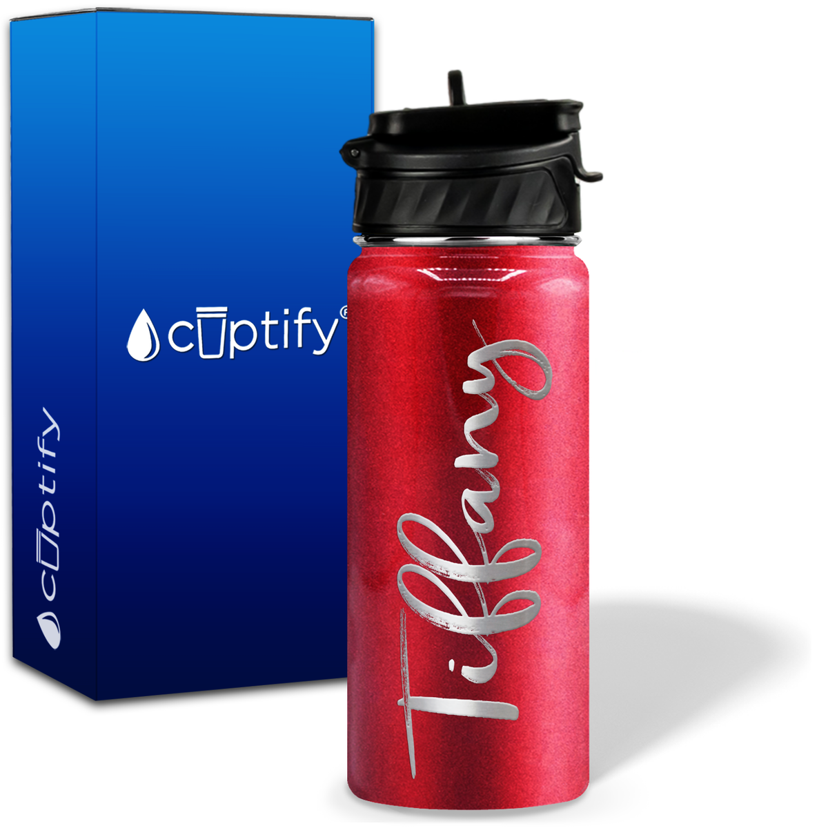 Personalized Tiffany Style on 18oz Water Bottle