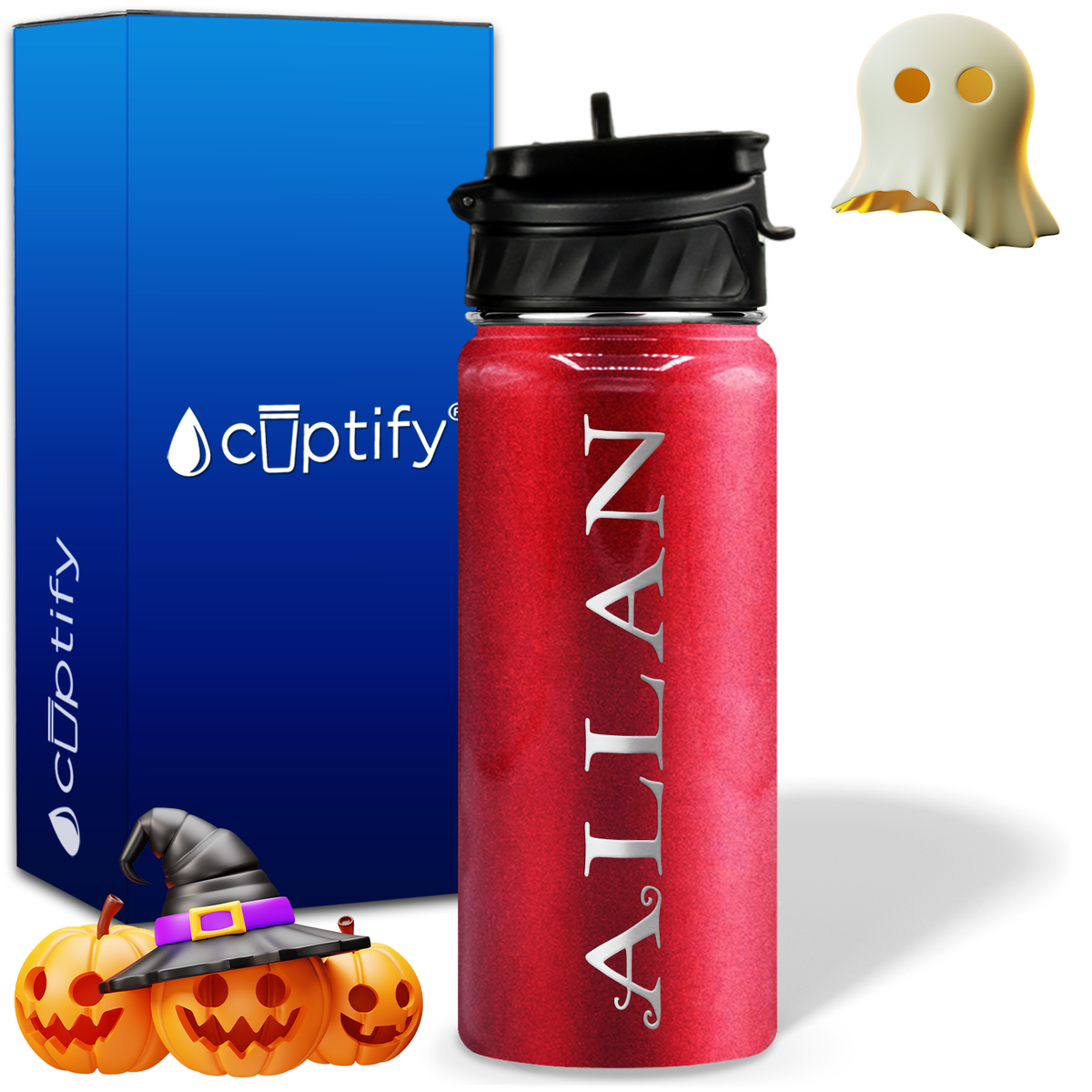 Personalized Eerie Halloween on 18oz Water Bottle