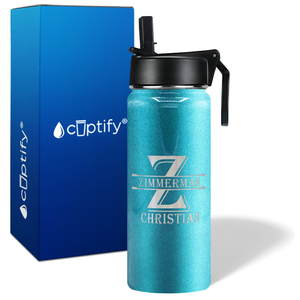 Personalized Initial Block on 18oz Wide Mouth Bottle
