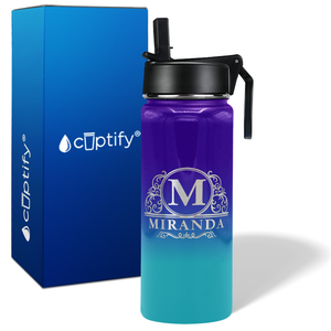 Personalized Elaborate Circle on 18oz Wide Mouth Bottle