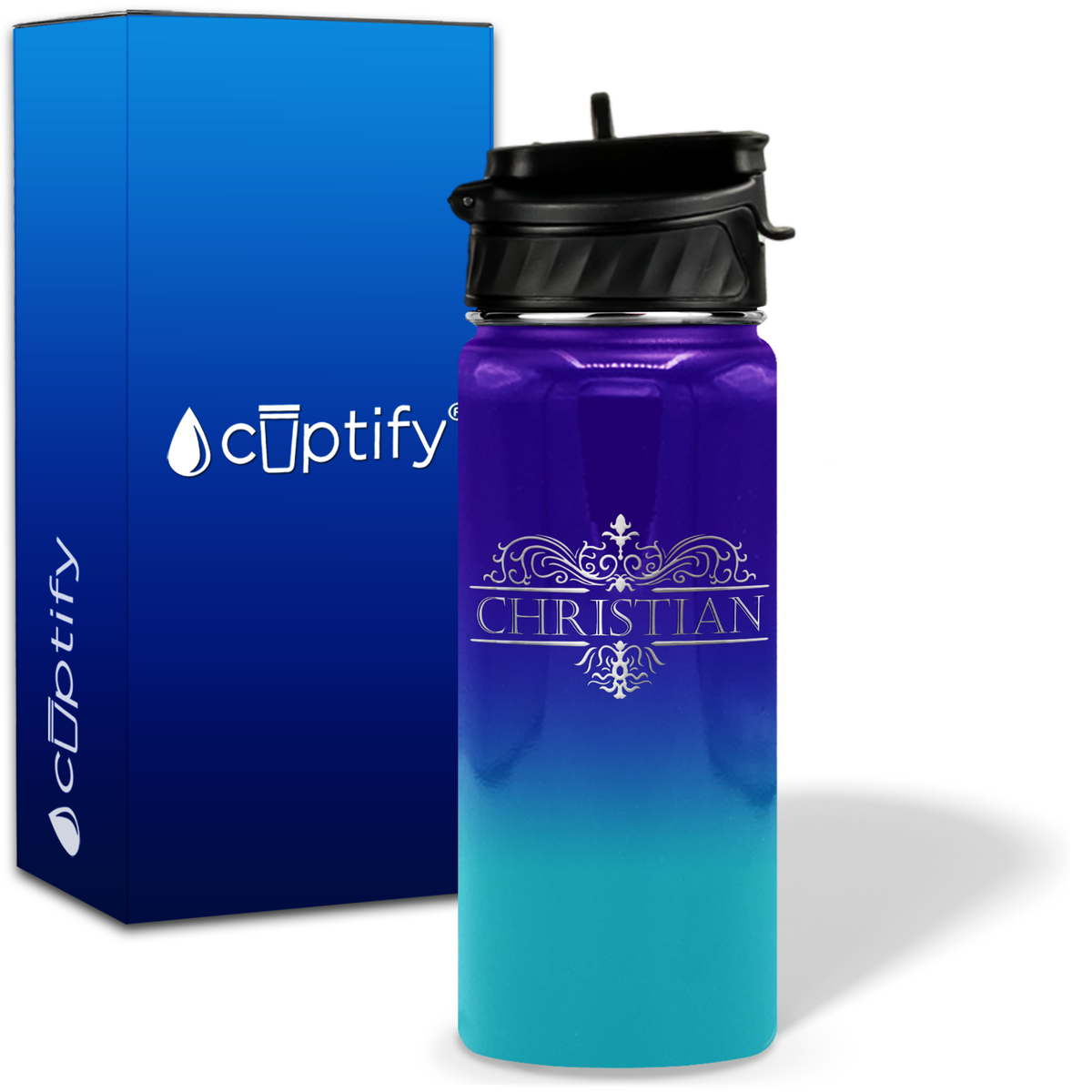 Personalized Vestige Design on 18oz Water Bottle