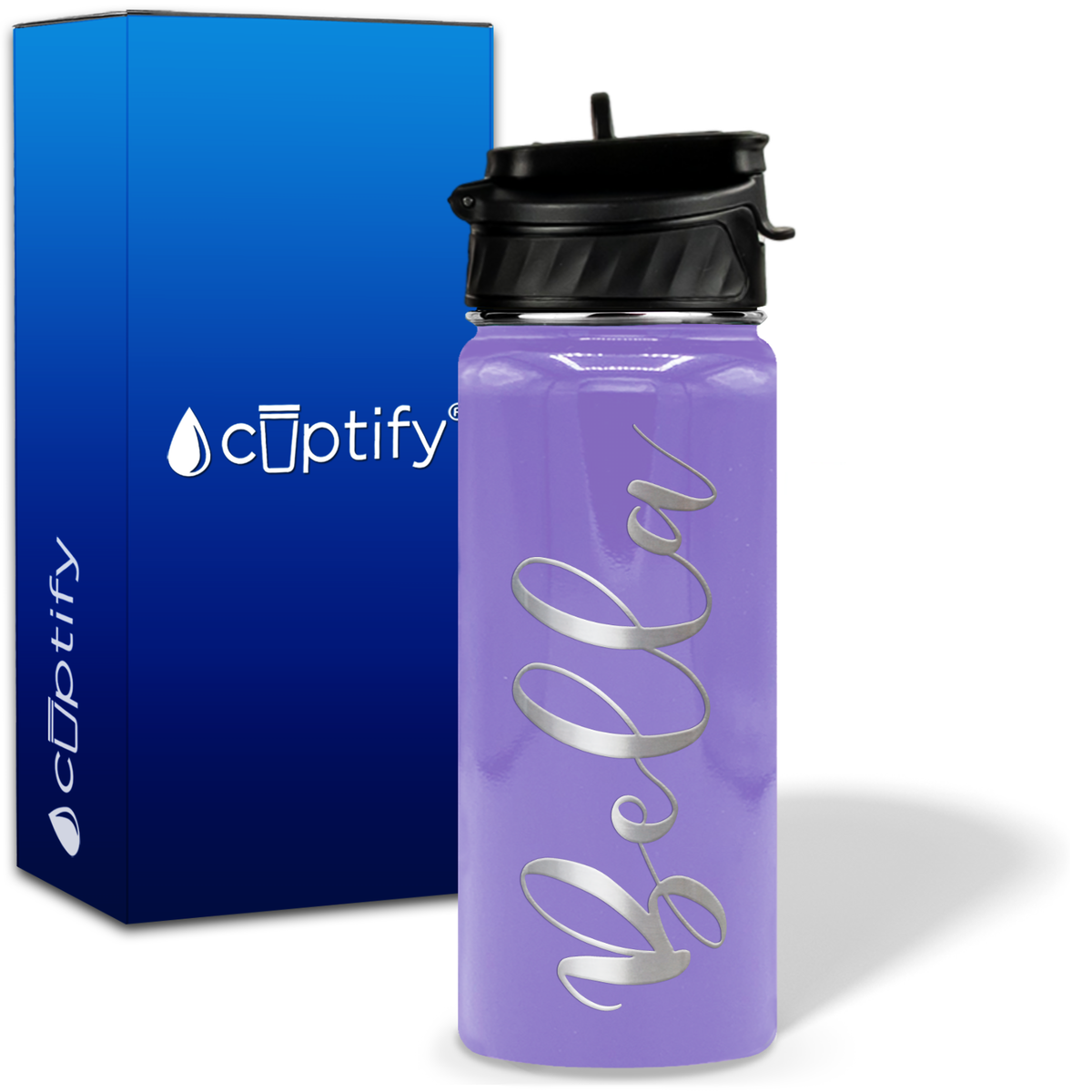 Personalized Bella Style on 18oz Water Bottle