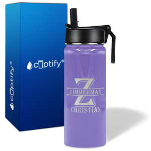 Personalized Initial Block on 18oz Wide Mouth Bottle