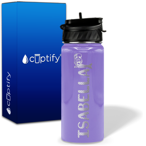 Personalized Mermaid with Name and Icon on 18oz Wide Mouth Kids Water Bottle