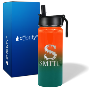 Personalized Monogram Initial and Name on 18oz Wide Mouth Bottle