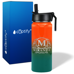 Personalized Elaborate Circle on 18oz Wide Mouth Bottle