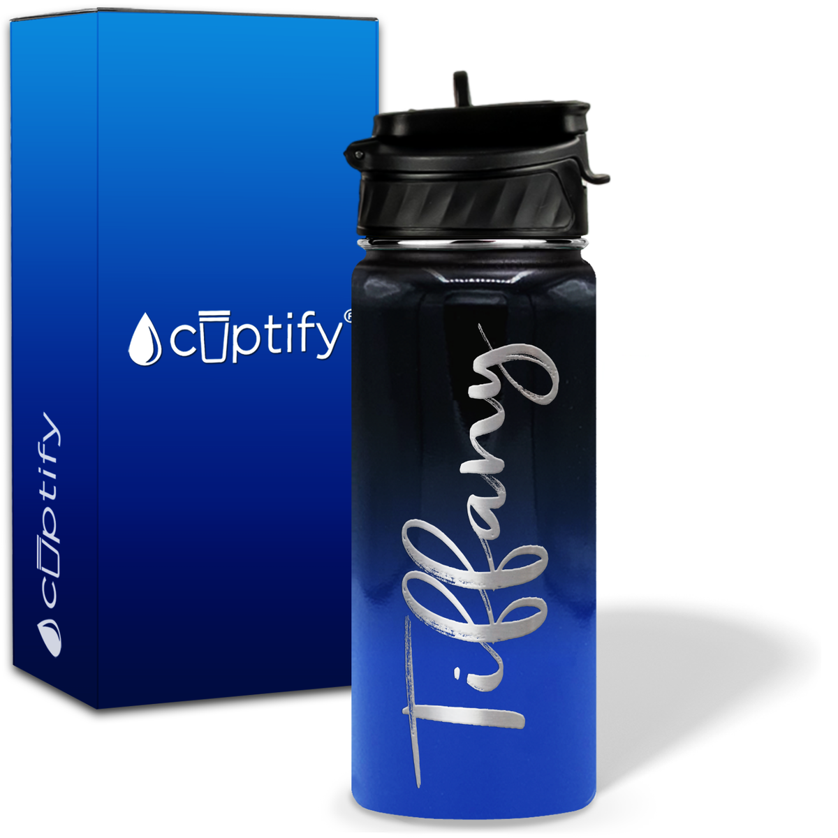 Personalized Tiffany Style on 18oz Water Bottle