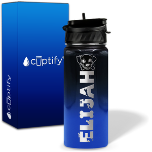 Personalized Dog with Name and Icon on 18oz Wide Mouth Kids Water Bottle