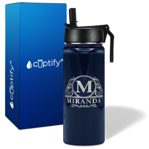 Personalized Elaborate Circle on 18oz Wide Mouth Bottle