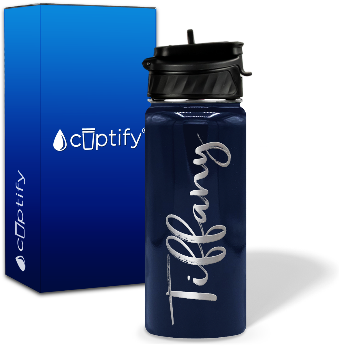 Personalized Tiffany Style on 18oz Water Bottle