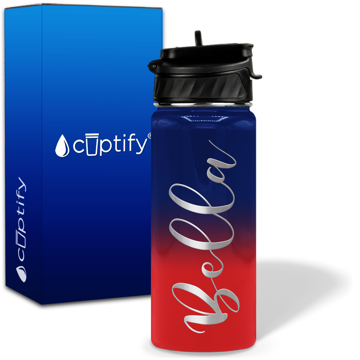 Personalized Bella Style on 18oz Water Bottle