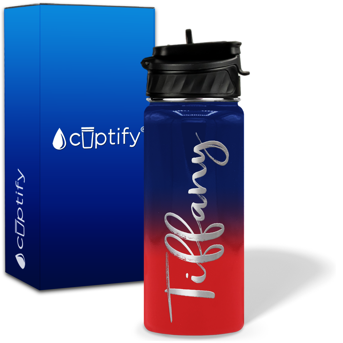 Personalized Tiffany Style on 18oz Water Bottle