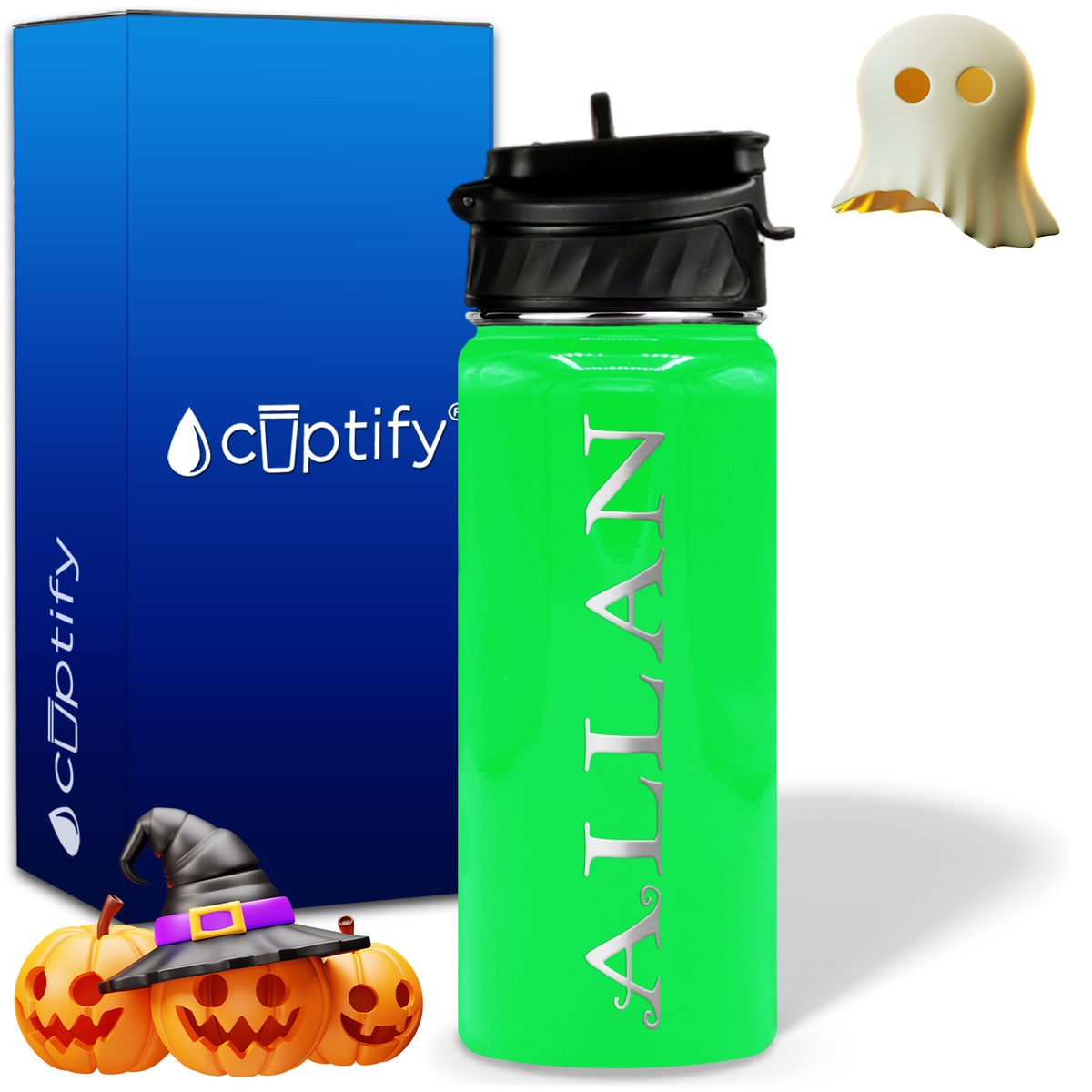 Personalized Eerie Halloween on 18oz Water Bottle