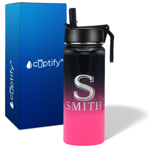 Personalized Monogram Initial and Name on 18oz Wide Mouth Bottle