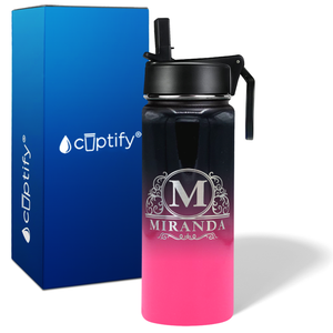 Personalized Elaborate Circle on 18oz Wide Mouth Bottle
