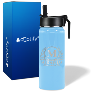 Personalized Elaborate Circle on 18oz Wide Mouth Bottle