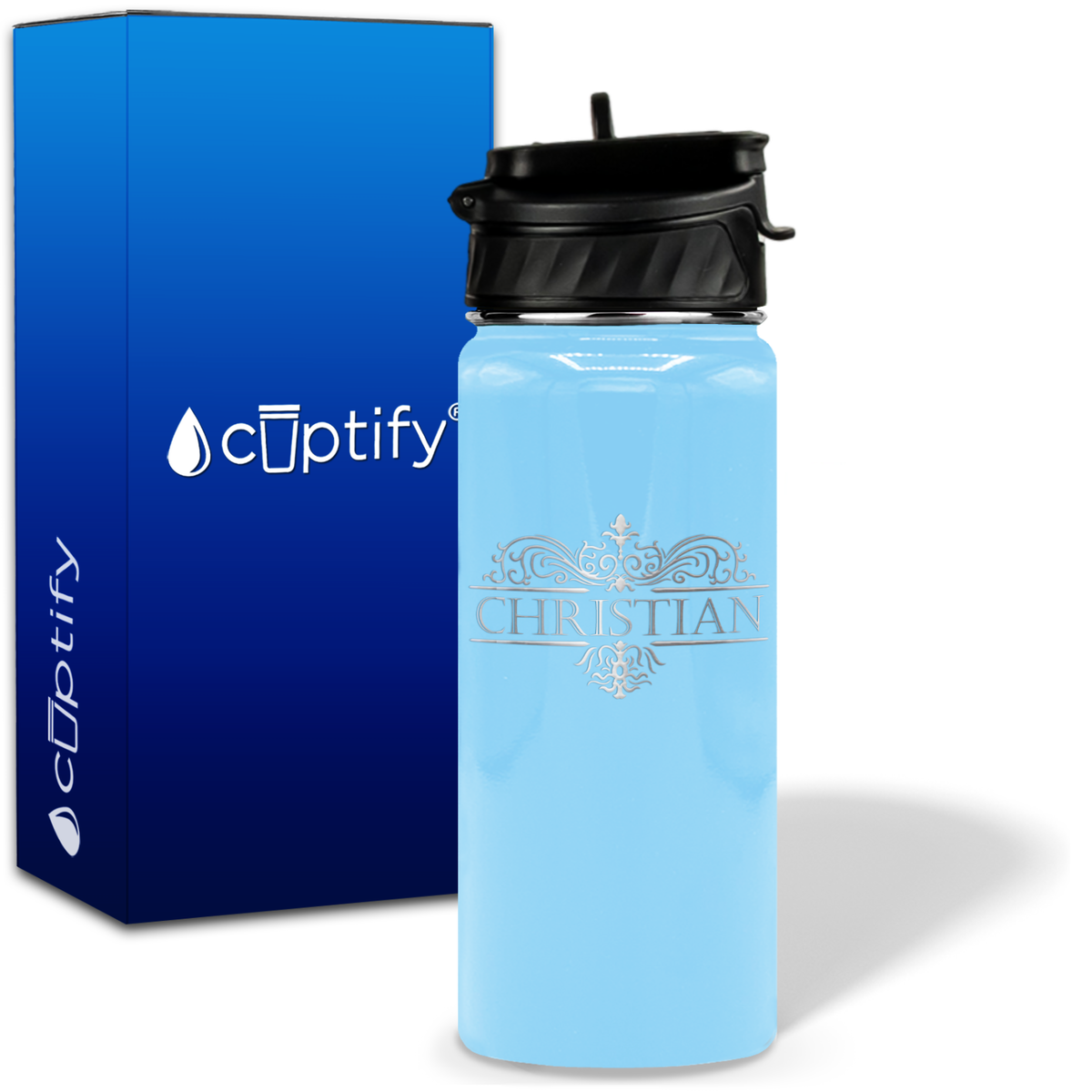 Personalized Vestige Design on 18oz Water Bottle