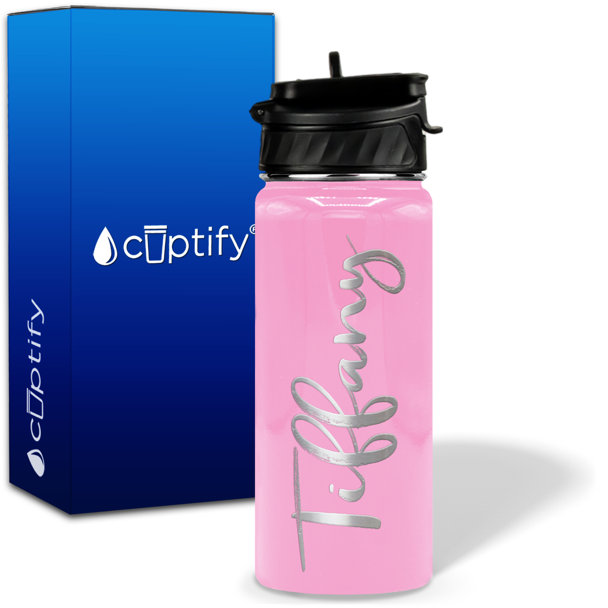 Personalized Tiffany Style on 18oz Water Bottle
