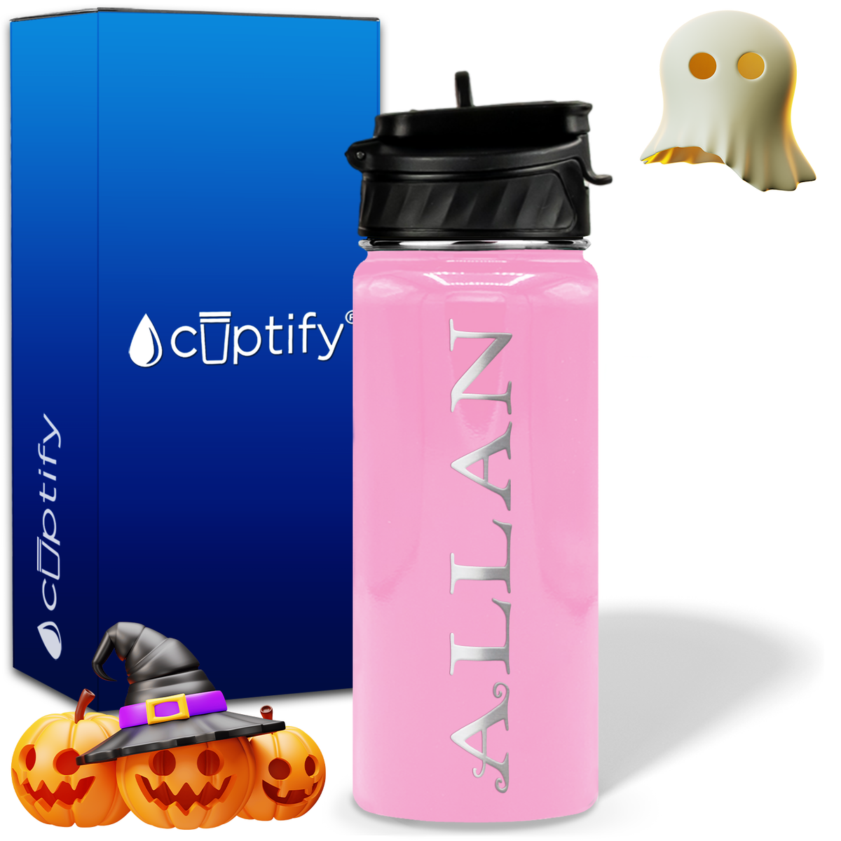 Personalized Eerie Halloween on 18oz Water Bottle