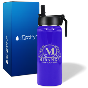 Personalized Elaborate Circle on 18oz Wide Mouth Bottle