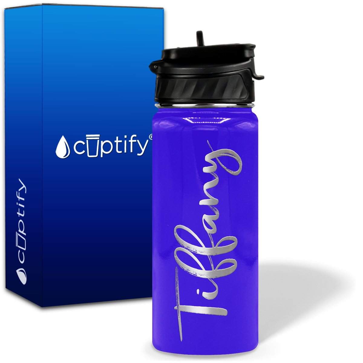 Personalized Tiffany Style on 18oz Water Bottle