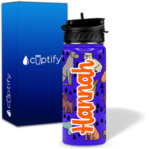 Dogs 18oz Personalized Kids Water Bottle