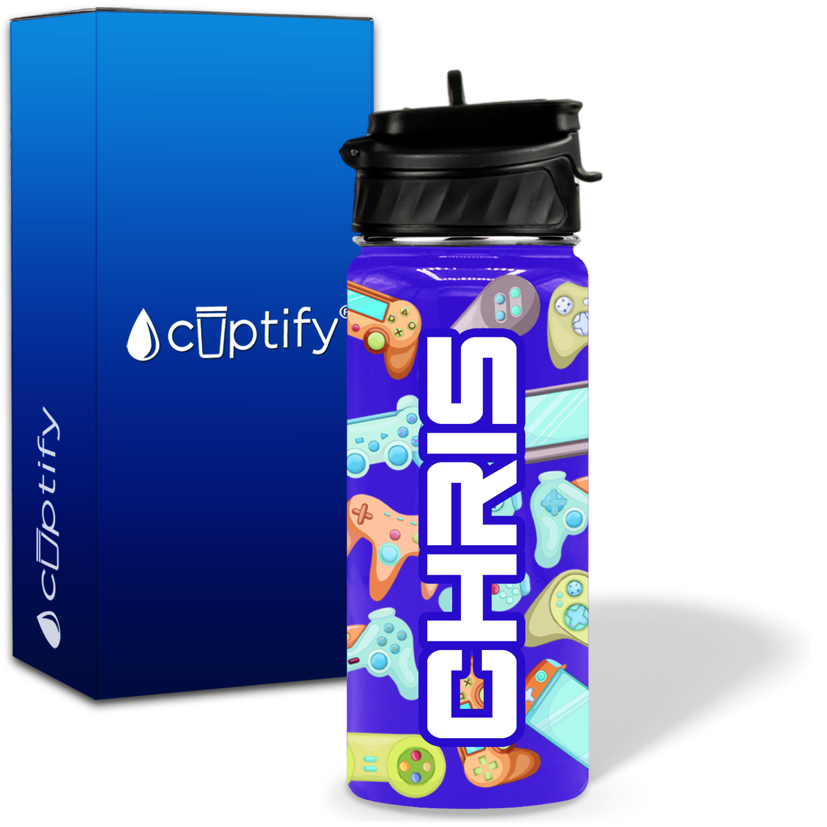 Controllers 18oz Personalized Kids Water Bottle