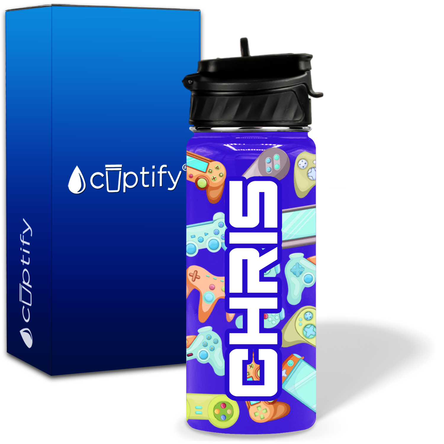 Controllers 18oz Personalized Kids Water Bottle