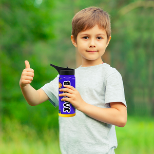 Personalized Outer Space 18oz Wide Mouth Kids Water Bottle