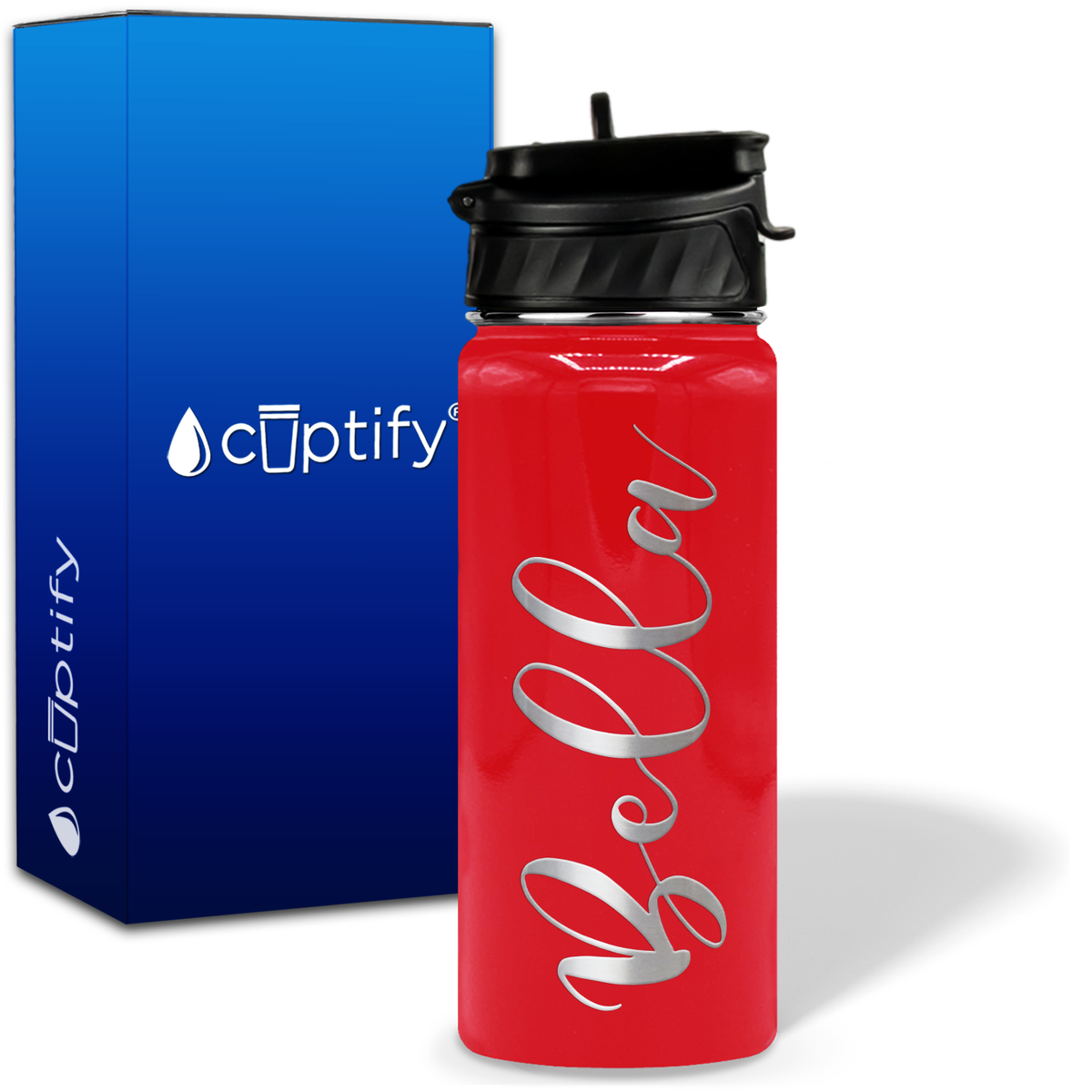 Personalized Bella Style on 18oz Water Bottle