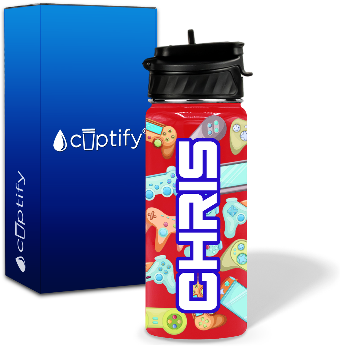 Controllers 18oz Personalized Kids Water Bottle