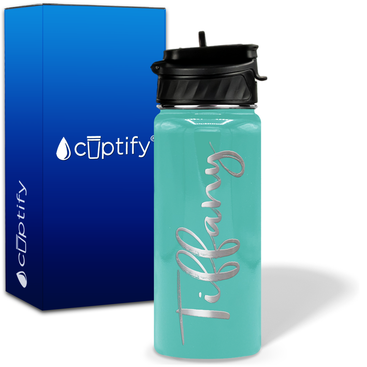 Personalized Tiffany Style on 18oz Water Bottle