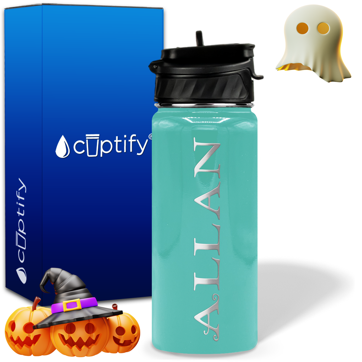 Personalized Eerie Halloween on 18oz Water Bottle