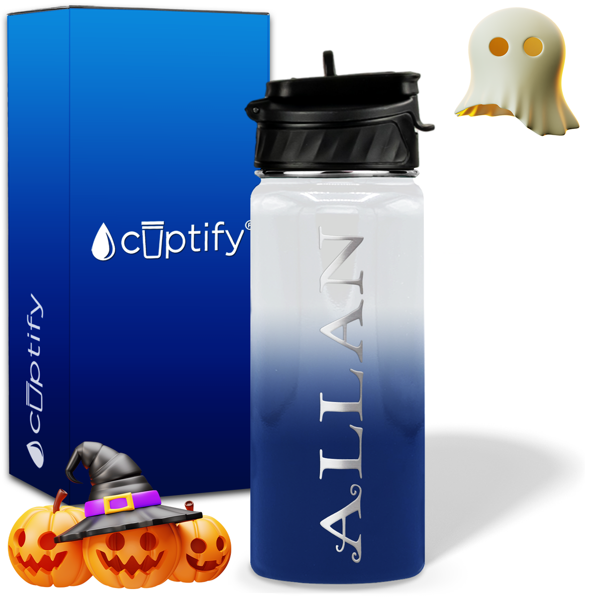 Personalized Eerie Halloween on 18oz Water Bottle