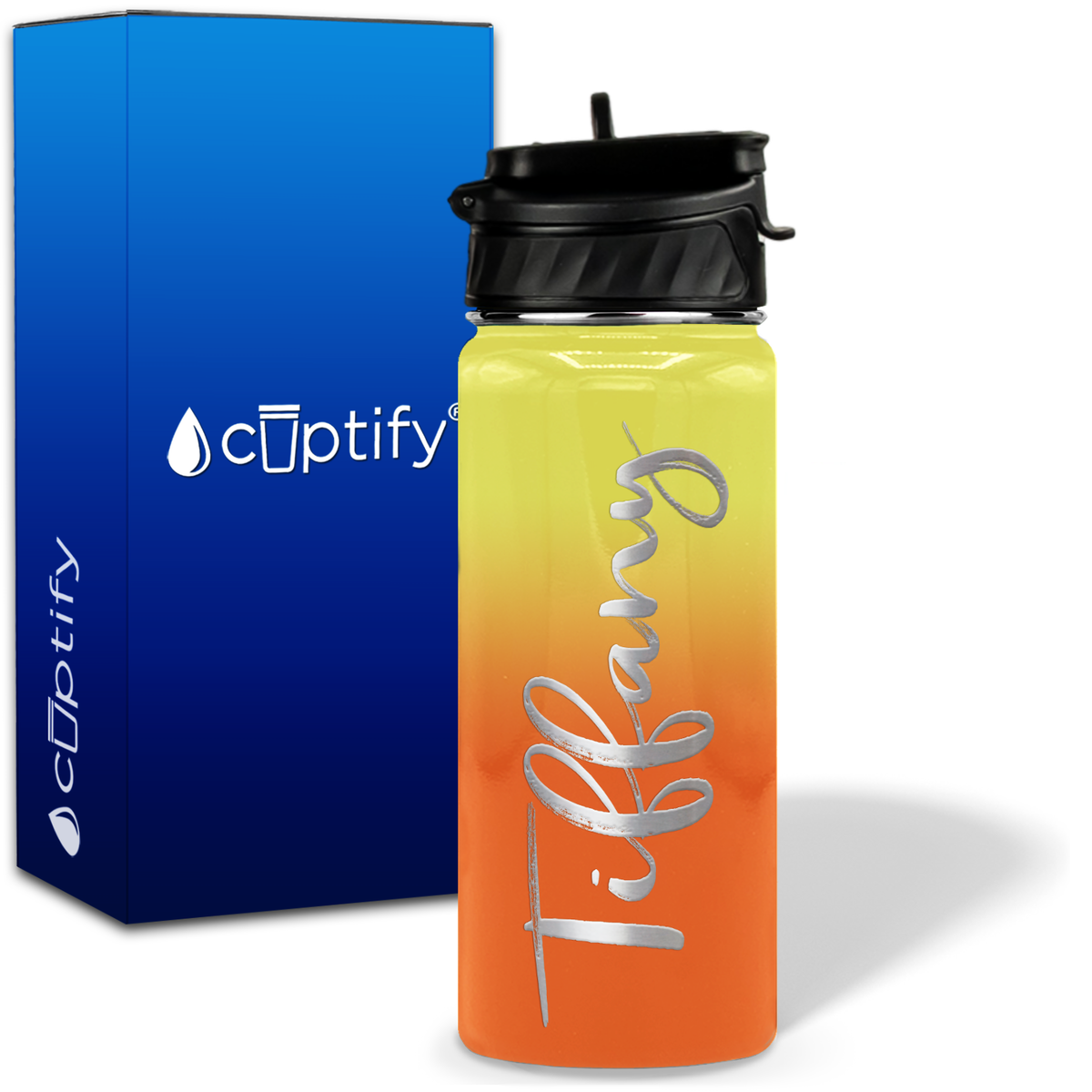 Personalized Tiffany Style on 18oz Water Bottle
