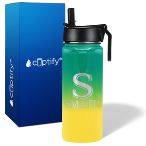 Personalized Monogram Initial and Name on 18oz Wide Mouth Bottle